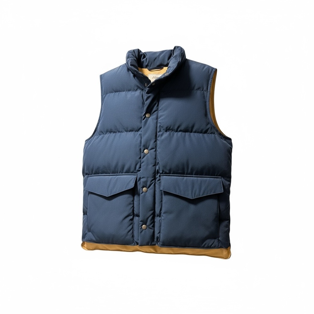 Alpine Design Navy and Tan Puffer Vest